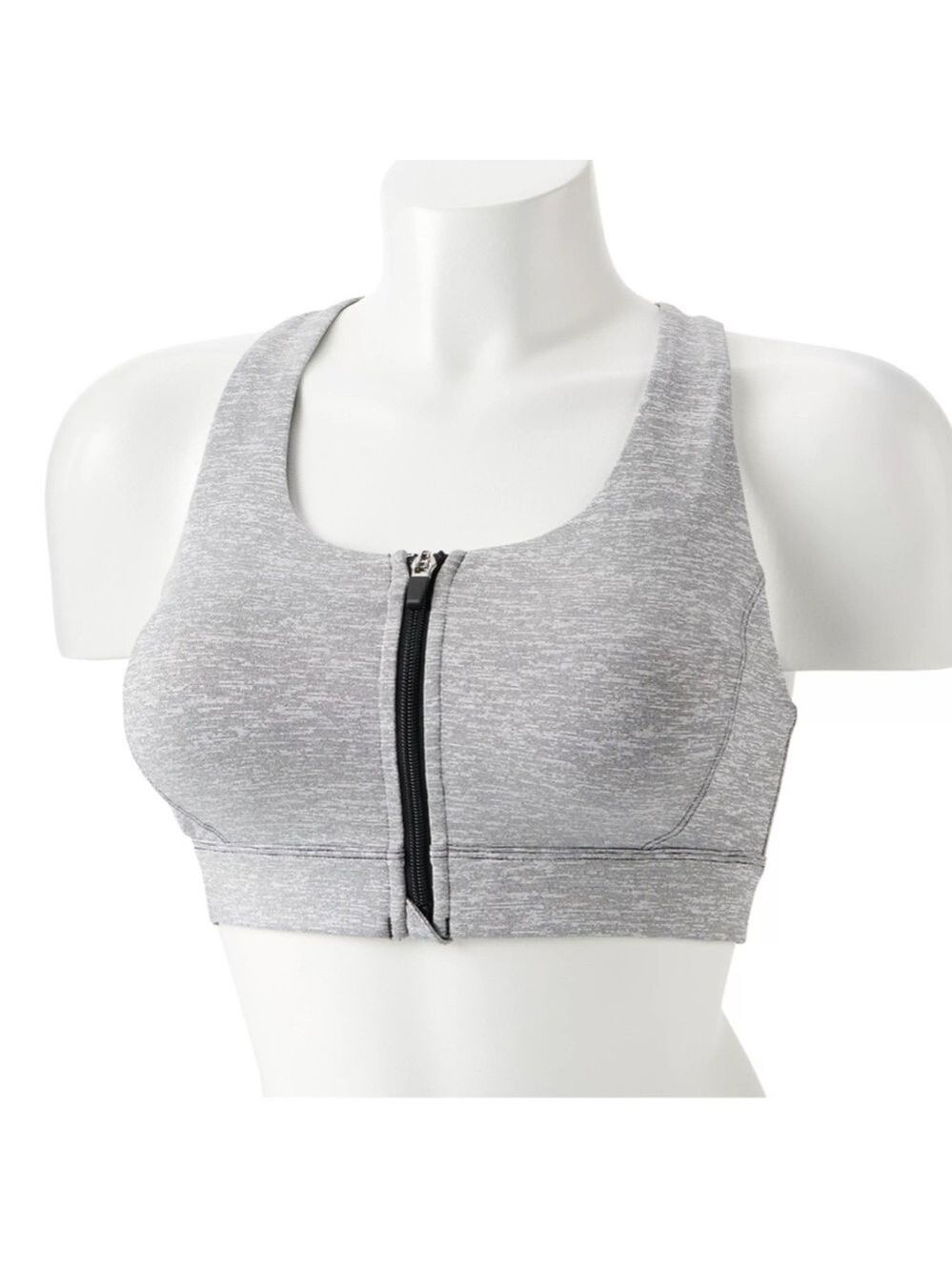 Tek Gear Workout bra front zipper permanent cups lined Woman’s XS